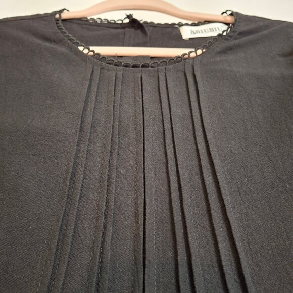 Modest Midi Asymmetric Hem Dress Size 2XL BIU BIU Black Long Sleeve Round Neck - Picture 8 of 16
